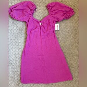 Sim & Sam Pink Smocked Dress